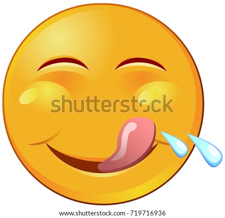 Drooling emoji vector icon