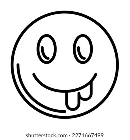 Diseño De Icono De Cara De Drooling Para Uso Personal Y Comercial