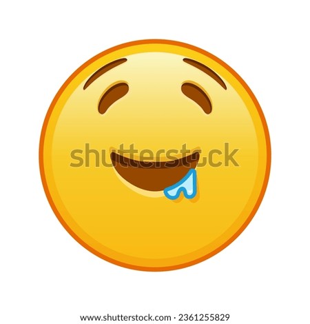 Drooling face Large size of yellow emoji smile