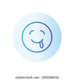 drooling gradient icon isolated on white background
