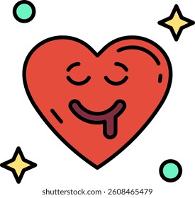 Drooling Line vector Icon Design