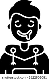 Diseño de icono de Vector de línea de babeo