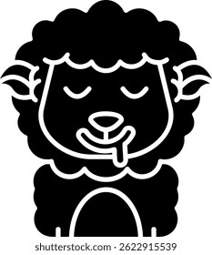 Diseño de icono de Vector de línea de babeo