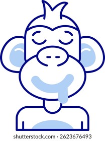 Drooling Line vector Icon Design