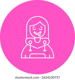 Diseño de icono de Vector de línea de babeo