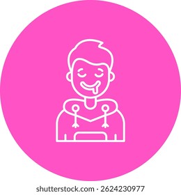 Drooling Line vector Icon Design