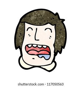 drooling man cartoon