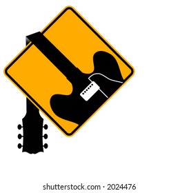 Drooping Guitar Sign