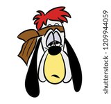 
A droopy basset cartoon character in a tex avery cartoons 
