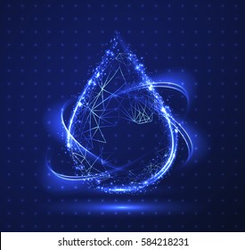 drop abstract illustration, new technologies in cosmetology and medicine concept