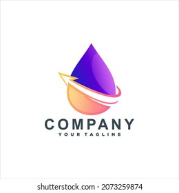 Drop Arrow Color Logo Design