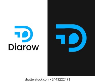 Drop arrow logo concept with letter d for business logo design
