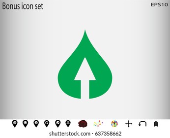 Drop arrow logo, icon, vector illustration eps10