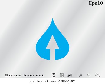 Drop arrow logo, icon, vector illustration eps10
