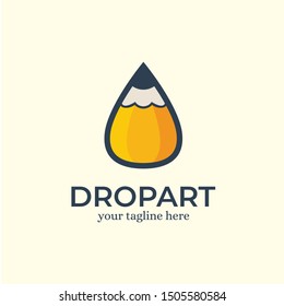 Drop Art Logo Design Template Inspiration - Vector