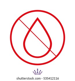 drop the ban, icon, vector illustration EPS 10