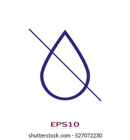 drop the ban, vector icon, eps10