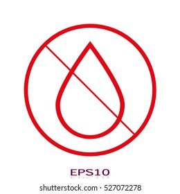 drop the ban, vector icon, eps10