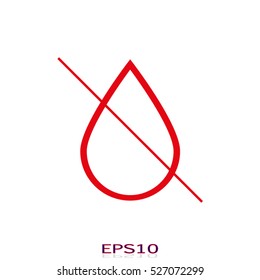 drop the ban, vector icon, eps10