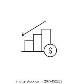 Drop-Balkendiagramm Einzelsymbol-Stil-Vektorgrafik