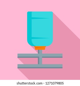 Drop barrel irrigation icon. Flat illustration of drop barrel irrigation vector icon for web design