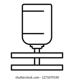 Drop barrel irrigation icon. Outline drop barrel irrigation vector icon for web design isolated on white background