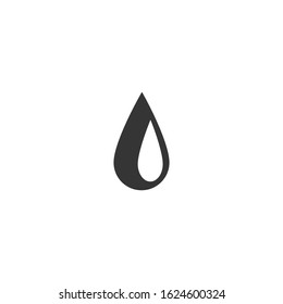 drop black Icon vector sign isolated for graphic and web design. rain drop symbol template color editable on white background.