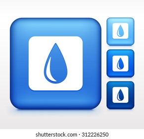 Drop of Blood Colorful Square Button