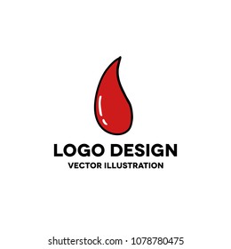 drop of blood doodle icon