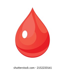 A drop of blood with a glare. Vector stock illustration