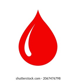 Drop Blood Icon Vector On White Background