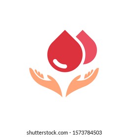 Drop blood logo template vector blood donate icon design
