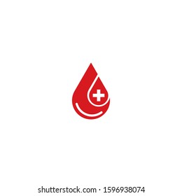 Drop blood logo template vector icon design