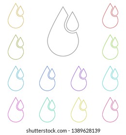 A drop of blood multi color icon. Simple thin line, outline vector of Medicine icons for UI and UX, website or mobile application