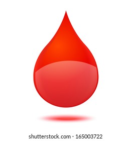 drop of blood on a white background, vector illustration