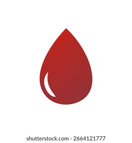 gota de sangue sobre fundo branco