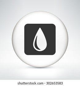 Drop of Blood on White Round Button