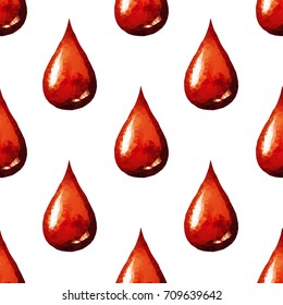 drop of blood polygonal seamless pattern