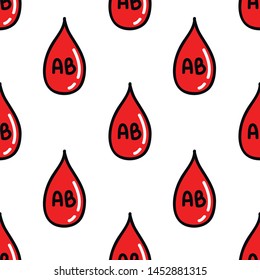 drop of blood seamless doodle pattern