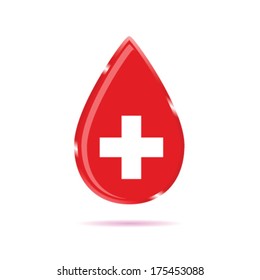 drop of blood sign color vector