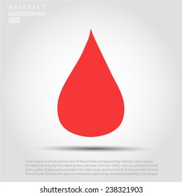 A drop of blood. Vector EPS 10 illustration.