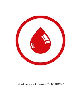 Drop of blood vector icon.