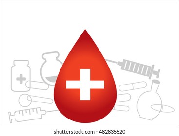 Drop of blood vector illustration 