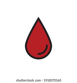 Drop of blood vector symbol design