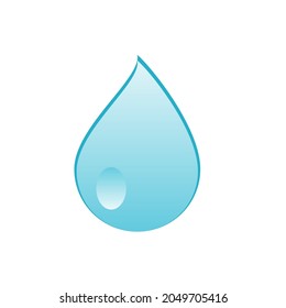 Drop, blue flat icon. Isolated on white background vector illustration.