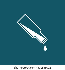 drop, bottle of aroma oils. Icon.