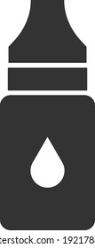 Suelte el icono del frasco para los ojos y las orejas. Imagen vectorial aislada en un fondo blanco. Salud y medicina.