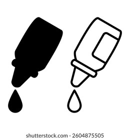 drop bottle icon, simple flat style, illustration, logo sign symbol pictogram template, for ui or ux isolated on white for mobile app, editable