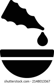 ilustración de vector de caída en un fondo transparente.Símbolos de calidad premium.Icono de vector glifos para diseño de concepto y gráfico.