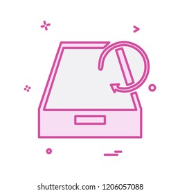 Drop box icon design vector